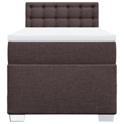 Sommier à lattes de lit avec matelas Marron foncé 90x190 cm 