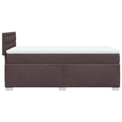 Sommier à lattes de lit avec matelas Marron foncé 90x190 cm 