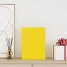 Sacs en papier 50 pcs avec poignées jaune 26x12x35 cm 