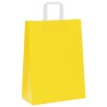 Sacs en papier 50 pcs avec poignées jaune 26x12x35 cm 