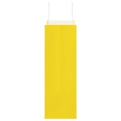 Sacs en papier 50 pcs avec poignées jaune 26x12x35 cm 