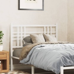 Tête de lit métal blanc 100 cm 