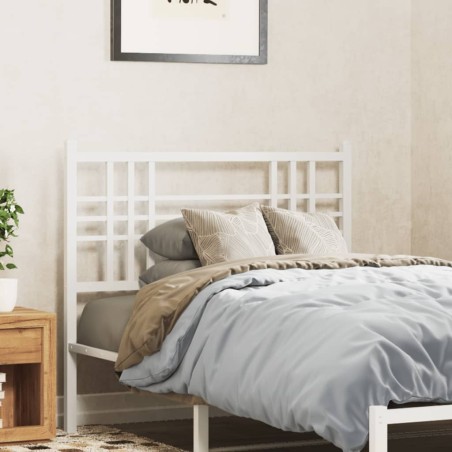 Tête de lit métal blanc 100 cm 