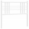 Tête de lit métal blanc 100 cm 