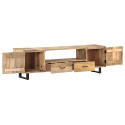 Meuble TV 160x30x45 cm Bois massif de manguier 