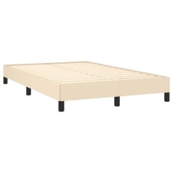 Sommier à lattes de lit avec matelas crème 120x190 cm tissu 