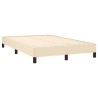 Sommier à lattes de lit avec matelas crème 120x190 cm tissu 