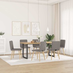 Chaises à manger lot de 6 taupe tissu 