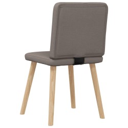 Chaises à manger lot de 6 taupe tissu 