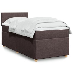 Sommier à lattes de lit avec matelas Marron foncé 90x200 cm 