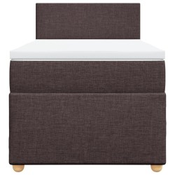 Sommier à lattes de lit avec matelas Marron foncé 90x200 cm 