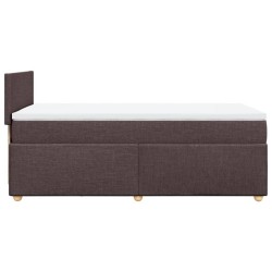 Sommier à lattes de lit avec matelas Marron foncé 90x200 cm 