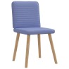 Chaises à manger lot de 6 bleu jean tissu 