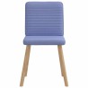 Chaises à manger lot de 6 bleu jean tissu 