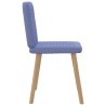 Chaises à manger lot de 6 bleu jean tissu 