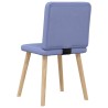 Chaises à manger lot de 6 bleu jean tissu 