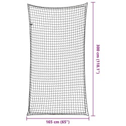 Filet pour remorque avec corde élastique noir 3x1,65 m PP 