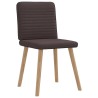 Chaises à manger lot de 6 marron foncé tissu 