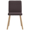 Chaises à manger lot de 6 marron foncé tissu 