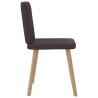 Chaises à manger lot de 6 marron foncé tissu 