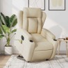 Fauteuil inclinable de massage électrique Crème Tissu 