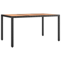 Ensemble à manger de jardin coussins 5pcs Noir Résine tressée 