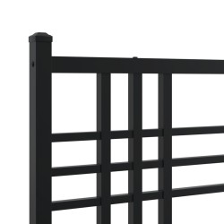 Tête de lit métal noir 107 cm 