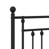 Tête de lit métal noir 100 cm 