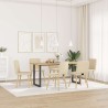 Chaises à manger lot de 6 crème tissu 
