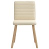 Chaises à manger lot de 6 crème tissu 