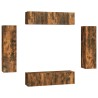 Ensemble de meubles TV 6 pcs Chêne fumé Bois d'ingénierie 