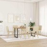 Chaises à manger lot de 6 crème tissu 