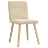 Chaises à manger lot de 6 crème tissu 