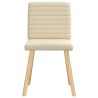 Chaises à manger lot de 6 crème tissu 