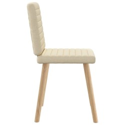 Chaises à manger lot de 6 crème tissu 