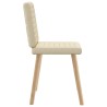 Chaises à manger lot de 6 crème tissu 