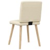Chaises à manger lot de 6 crème tissu 