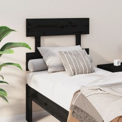 Tête de lit Noir 78,5x3x81 cm Bois massif de pin 