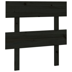 Tête de lit Noir 78,5x3x81 cm Bois massif de pin 