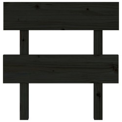Tête de lit Noir 78,5x3x81 cm Bois massif de pin 