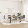 Chaises à manger lot de 6 taupe tissu 