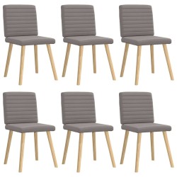 Chaises à manger lot de 6 taupe tissu 
