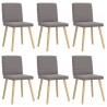 Chaises à manger lot de 6 taupe tissu 