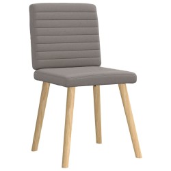 Chaises à manger lot de 6 taupe tissu 