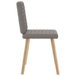 Chaises à manger lot de 6 taupe tissu 
