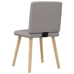Chaises à manger lot de 6 taupe tissu 