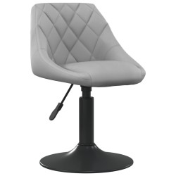 Chaises pivotantes à manger lot de 6 gris clair velours 