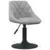 Chaises pivotantes à manger lot de 6 gris clair velours 