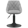 Chaises pivotantes à manger lot de 6 gris clair velours 