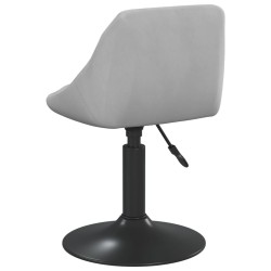 Chaises pivotantes à manger lot de 6 gris clair velours 